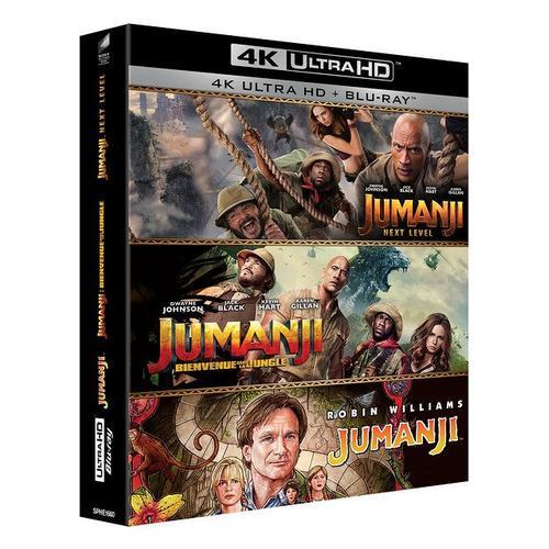 Jumanji + Jumanji : Bienvenue Dans La Jungle + Jumanji : Next Level - 4k Ultra Hd + Blu-Ray