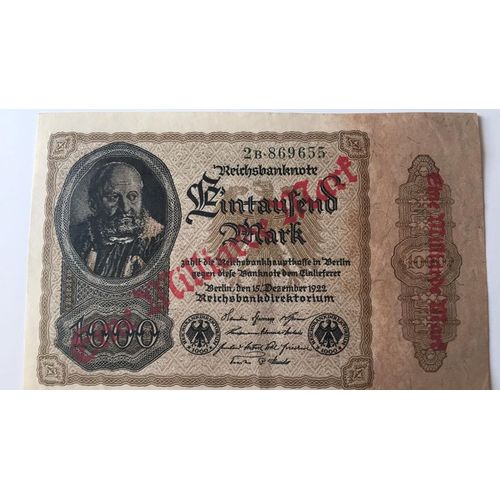 Billet Allemagne 1 Milliard Mark / Inflation 1922