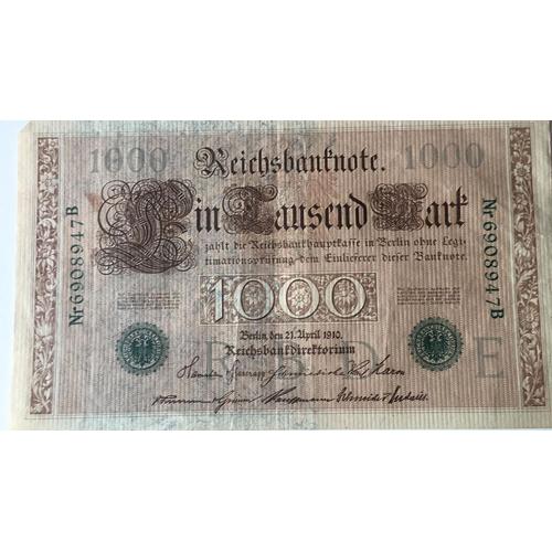 Billet Allemagne 1000 Mark 1910