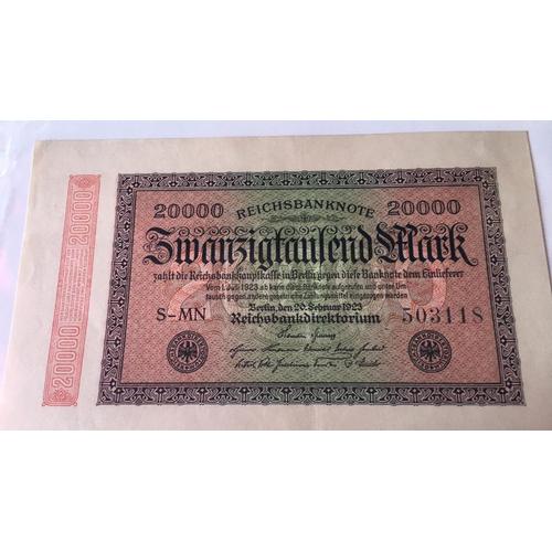 Billet Allemagne 20.000 Mark 1923
