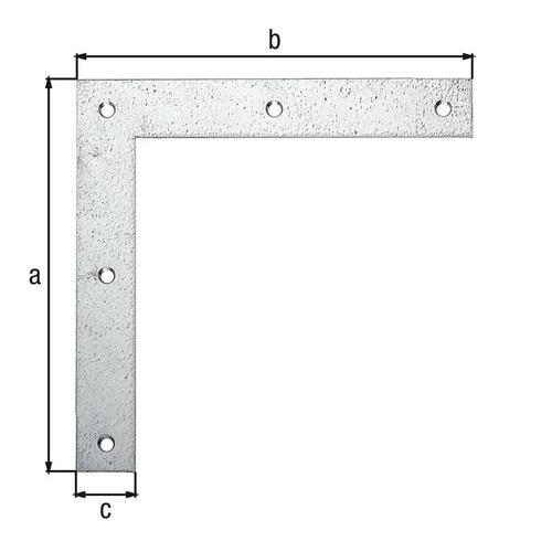 Équerre d'angle galva zinguée sendzimir 200x200x30