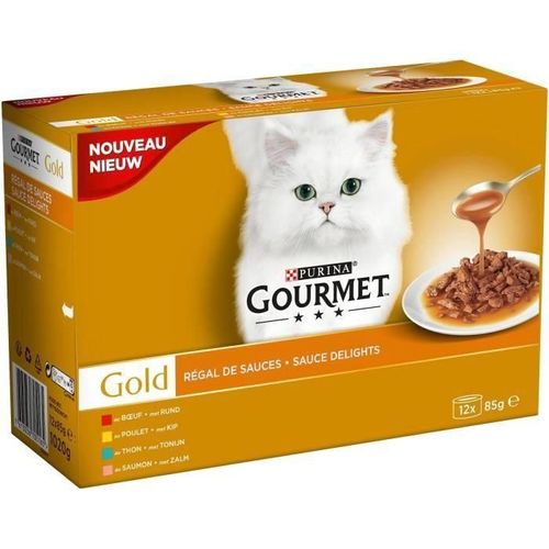 Gourmet Gold Patee Regal De Sauces - Pour Chat Adulte - 12 X 85 G