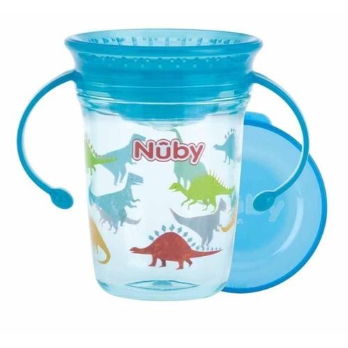 Nuby Tritan Gobelet Magique 360o Avec Anses - Aqua - 240 Ml