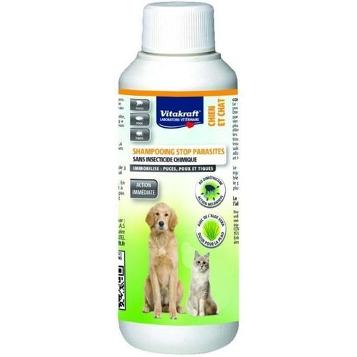 Vitakraft Shampooing Stop Parasites Dimethicone - Chien Et Chat - 200 Ml