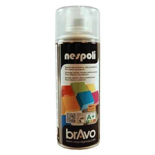 NESPOLI Aerosol peinture professionnelle effet satine vernis incolore 400mL