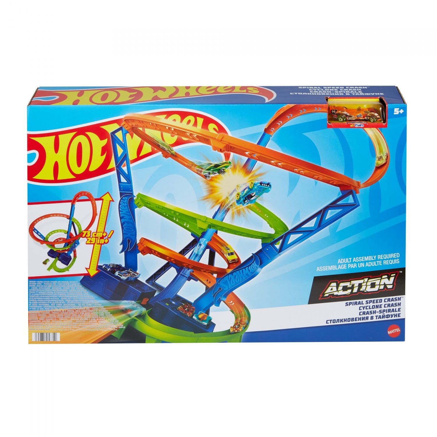 Action Hot Wheels Coffret Piste Cyclone Crash