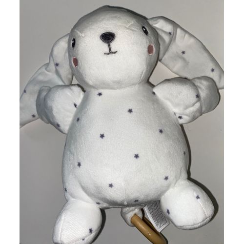 Doudou Musical Lapin Blanc Kiabi Petites Étoiles Peluche Musicale Boîte À Musique Jouet Bébé Naissance Simba Toys Benelux