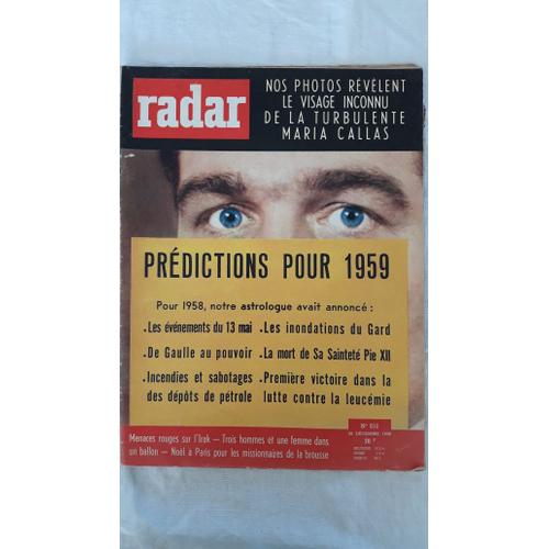 Revue Radar Du 26/12/1958 N°516