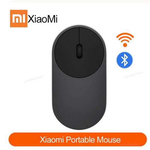 Souris sans fil portable Mijia en stock Mi souris optique Bluetooth 4.0 RF 2,4 GHz Dual Mode Connect Mi 1200DPI - Gris foncé