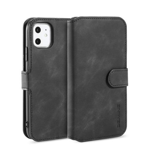 Coque Iphone 11, Coque Iphone 11 Apple Housse Etui Antichoc Pu Cuir Portefeuille Avec Support Pour Apple Iphone 11 6.1 Pouces Noble Noir