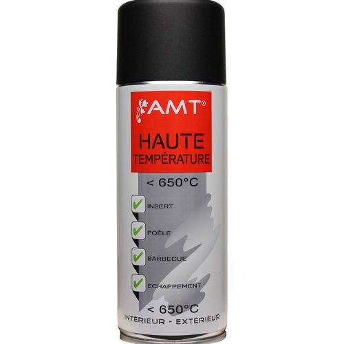 Bombe De Peinture Résistance Haute Température Noir - Spray Aérosol Décoration - Bpm04