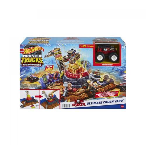 Hot Wheels - Coffret Arène De Démolition Monster Trucks - Petite Voiture - 3 Ans Et +