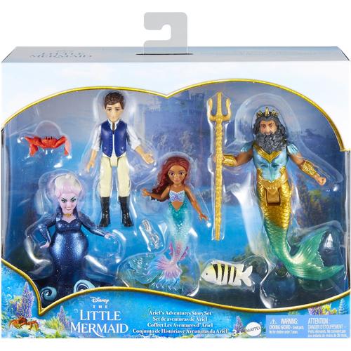 Disney The Little Mermaid Disney La Petite Sirène - Coffret 4 Mini-Poupées Et Accessoires