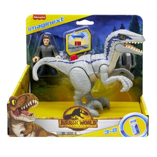 Imaginext - Jurassic World - Coffret Blue En Fuite - Figurines Pour Enfants - 3 Ans Et +