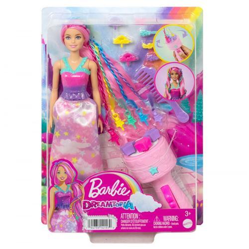 Poupée Barbie Princesse Tresses Magiques Dreamtopia - Robe Nuages Et Étoiles