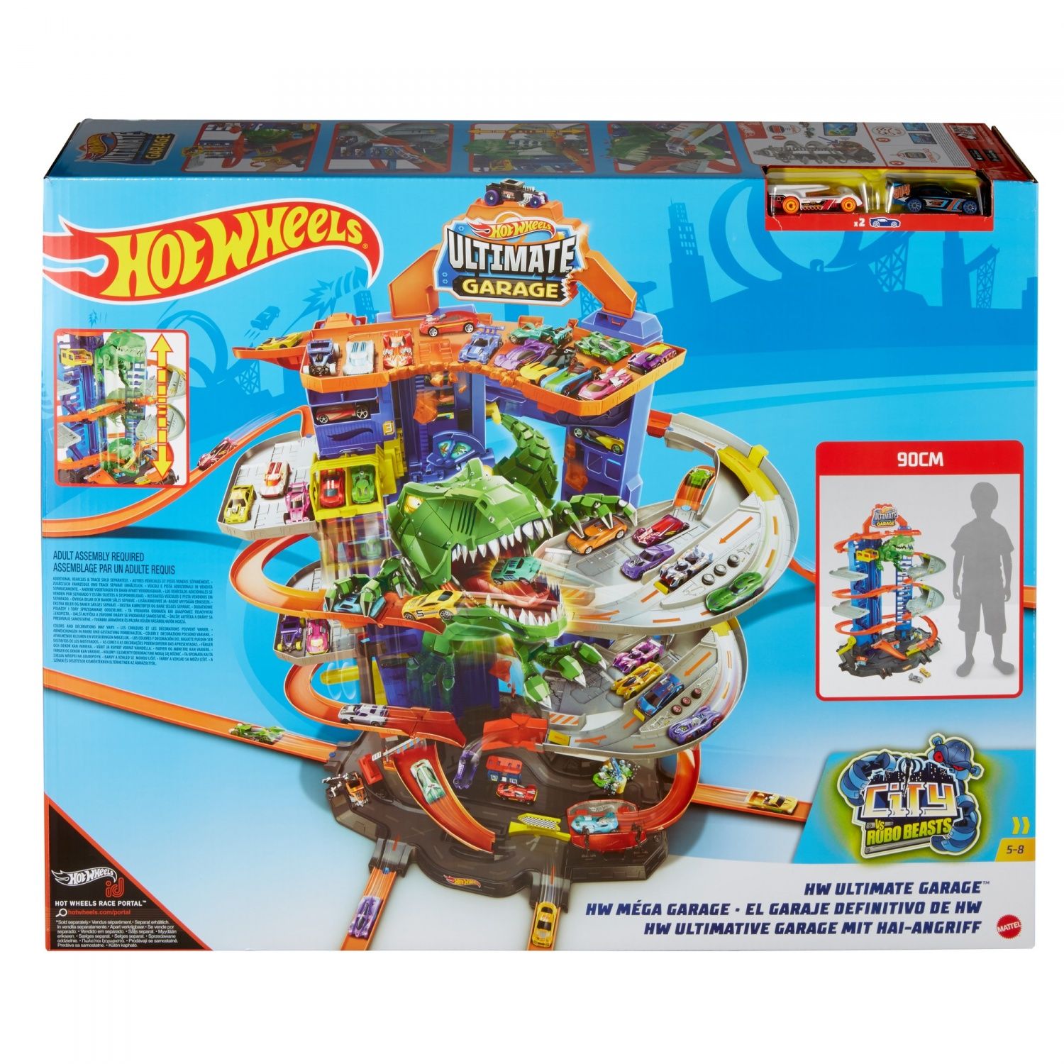 Hot Wheels Ultimate Garage Dinosaure Super Dino Robot City 90 Cm