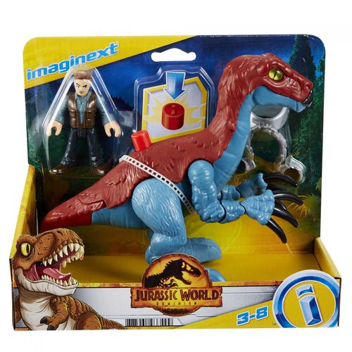 Imaginext - Jurassic World - Therizinosaurus Et Owen - Figurines Pour Enfants - 3 Ans Et +