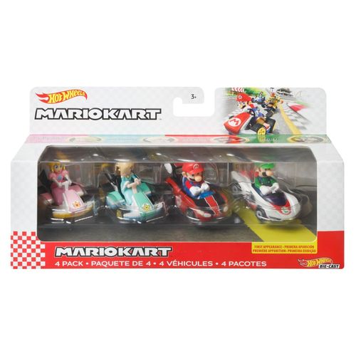 Hot Wheels Hot Wheels  Coffret De 4 Véhicules Mario Kart