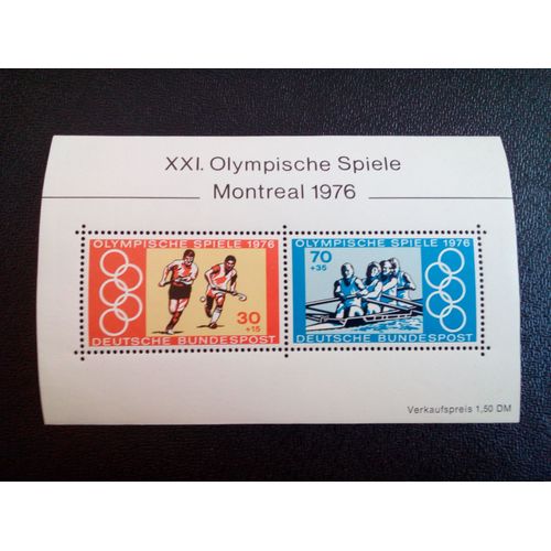 Timbre Allemagne Yt Bf 11 Xxi. Jeux Olympiques De Montréal 1976 ( 090604 )