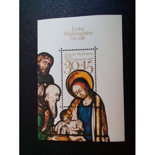 Timbre Allemagne Berlin Yt Bf 7 Adoration Des Mages; Frauenkirche, Munich 1978 ( 090604 )