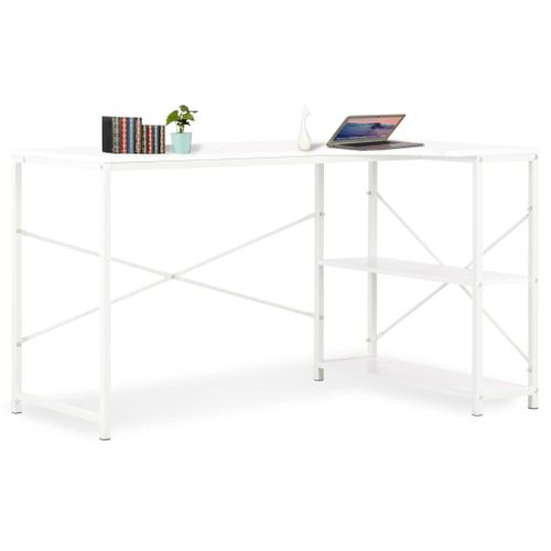 Bureau D'ordinateur Blanc 120 X 72 X 70 Cm