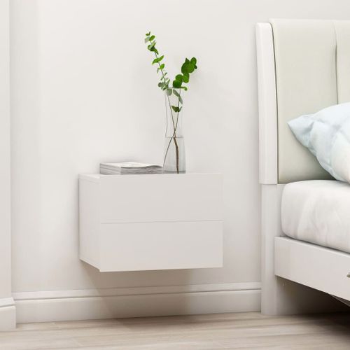 Vidaxl Table De Chevet Blanc 40x30x30 Cm Bois D'ingénierie