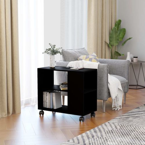 Vidaxl Table D'appoint Noir 70x35x55 Cm Bois D'ingénierie