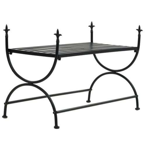 Banc Style Vintage Métal 83 X 42 X 55 Cm Noir