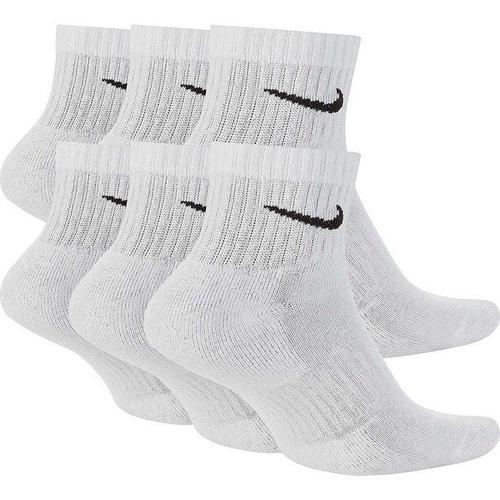 U Nk Everyday Cushioned Ankle Socks (6 Pairs), Blanc/Noir S