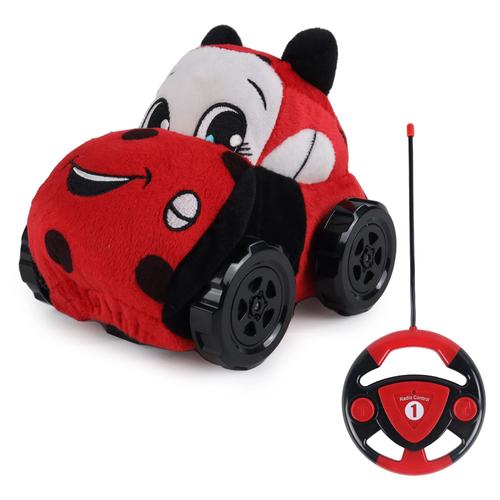 Mgm Bte/Voiture Peluche Rouge Coco  Rc 19x13cm - Piles