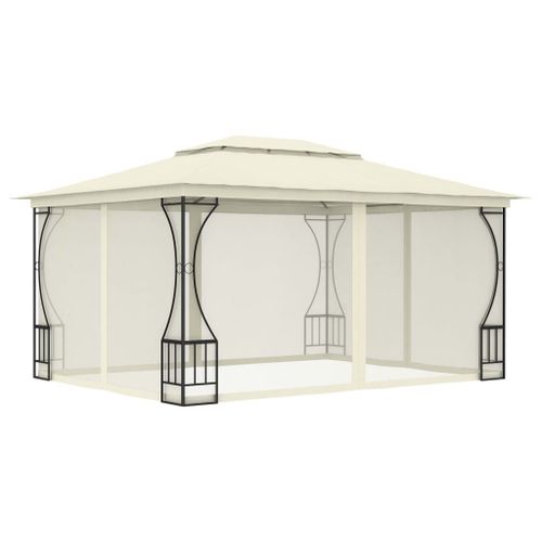 Vidaxl Tonnelle Avec Moustiquaire 300x400x265 Cm Crème