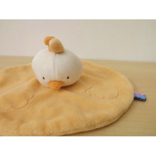 Doudou Poussin Blanc Jaune Sucre D'orge
