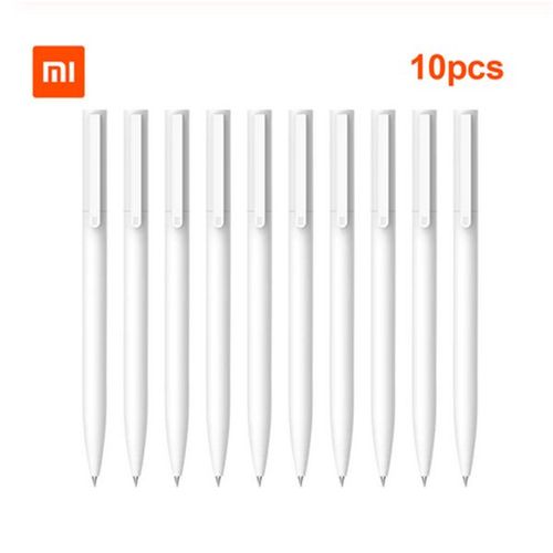 D'origine Xiaomi Mi Gel Pen 0.5mm Noir Recharge Sans Cap Bullet Pen Lisse Suisse Mikron Nib Encre Japonaise Pour L'école Bureau À La Maison
