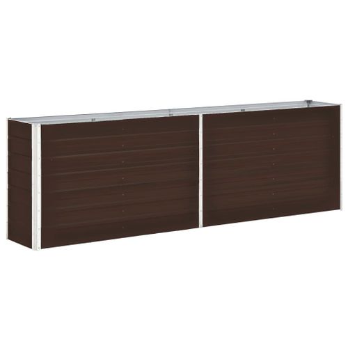 Jardinière Acier Galvanisé 240 X 40 X 77 Cm Marron