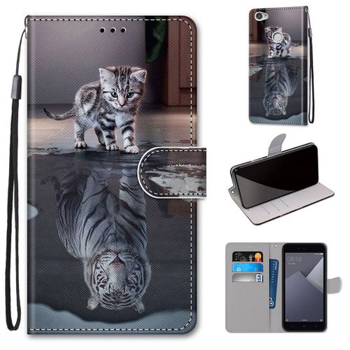 Xiaomi Redmi Note 5a Coque, Saturcase Beau Pu Cuir Magnétique Flip Portefeuille Support Porte-Carte Dragonne Protecteur Coque Housse Étui Pour Xiaomi Redmi Note 5a (Dk-5)