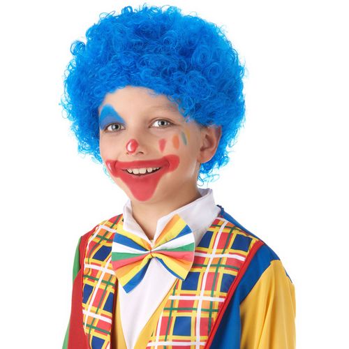 Perruque Clown Enfant Bleue