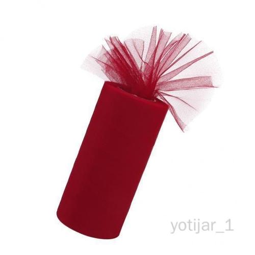 4xMutil 6 "x 25 Yards De Tulle Tutu Décor De Mariage Noeud Rouge