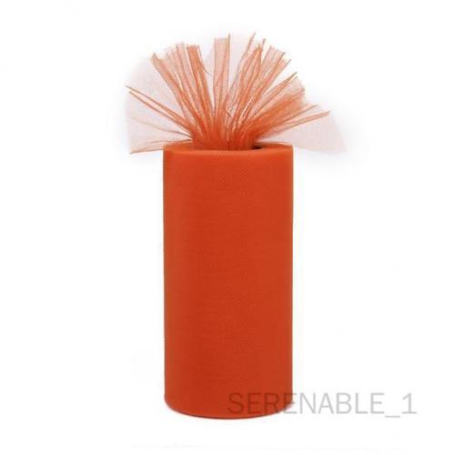 SERENABLE 4xMutil 6 "x 25 Yards Rouleau De Tulle Tutu Décor De Mariage Noeud Orange