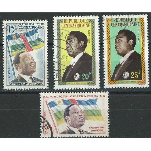 Centrafrique, Présidents Barthelémy Boganda 1959 N° 1 Et 2 David Dacko 1962 N° 22 Et 23