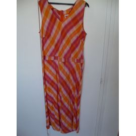 Robe Dorotennis Rose Orange Carreaux T44