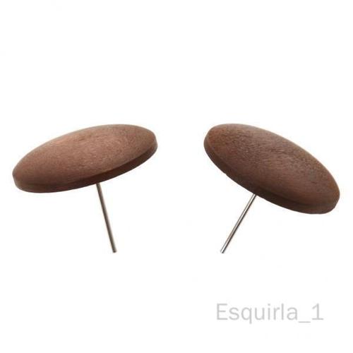 Esquirla 4xwomen Bijoux Boucles D'oreilles Fête Eardrop Marron Vintage Rond Bois Boucles D'oreilles