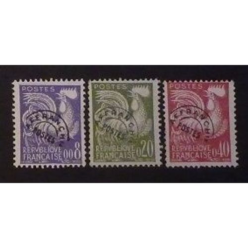 France Préoblitéré Y Et T N° 119 À 121 Lot De 3 Timbres De 1960 Cote 4.00