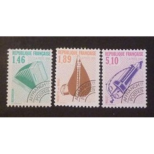 France Préoblitéré Y Et T N° 206 207 209 Lot De 3 Timbres De 1990 Cote 4.50