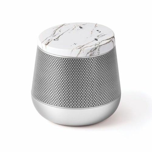 Enceinte bluetooth Miami-Sound de Lexon marbre blanc