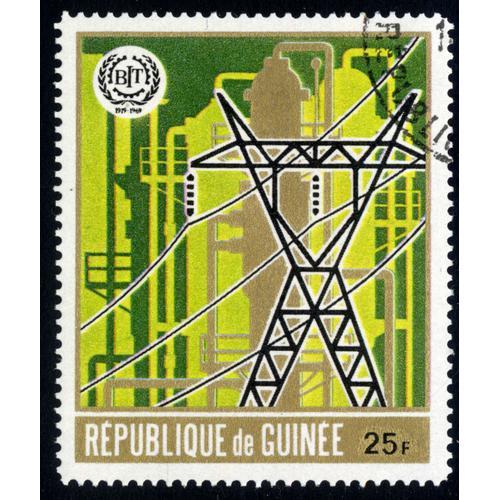 Timbre Bit 1919-1969.République De Guinée.25f.