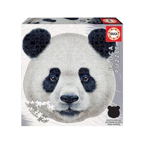 Puzzle Enfant Silhouette Tete De Panda - 353 Pieces - Educa Collection Animaux De La Foret