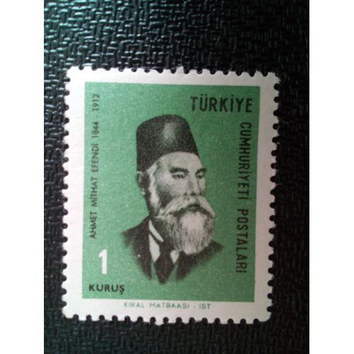 Timbre Turquie Yt 1834 Ahmet Mithat Efendi (Journaliste) (1844-1912) 1967 ( 020604 )
