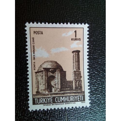 Timbre Turquie Yt 1897 Mosquée De Konya 1969 ( 020604 )