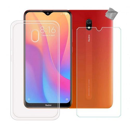 Housse Etui Coque Pochette Silicone Gel Fine Pour Xiaomi Redmi 8 + Film Ecran - Blanc Transparent