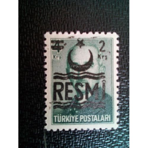 Timbre Turquie Yt S 40 Ismet Inonu (1884-1973) Surimpression Resmi 1957 ( 020604 )